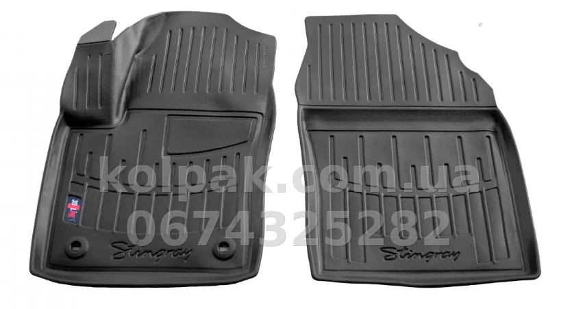 Polyurethane floor mats for Toyota C-HR 2016-, with raised edges, 2 pcs, Stingray, 5022132 Polyurethane floor mats for Toyota C-HR 2016-, with raised edges, 2 pcs, Stingray, 5022132 β photo 1