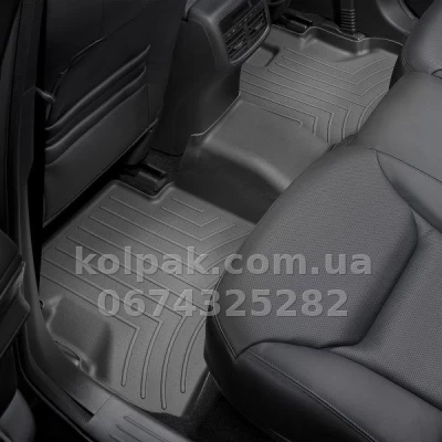 Килимки в салон Mazda CX-9 2017-, з бортиком, задні, чорні, Weathertech 449722 — фото 2