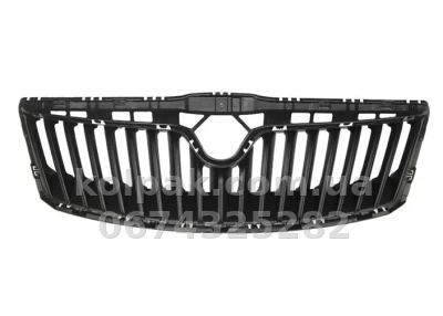 Решітка радіатора Skoda Octavia A5 2009-2013, чорна, із хромованою рамкою, AVTM, 186409991