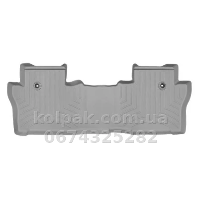 Килимки в салон Honda Pilot 2015-, 8 місць, з бортиком, задні, сірі, Weathertech 468392
