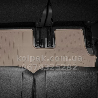 Килимки в салон Mitsubishi Outlander 2012-, 2/3 ряд, з бортиком, задні, бежеві, Weathertech 451624 — фото 2