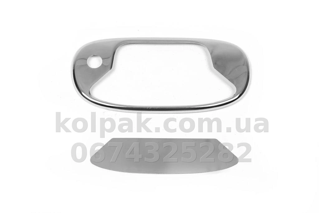 Chrome rear handle covers Fiat Doblo 2001-/2005-, Carmos, 6458055 Chrome rear handle covers Fiat Doblo 2001-/2005-, Carmos, 6458055 β photo 1