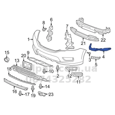 Original left front bumper mounting bracket Honda Accord SD 2013-2015, EUR/USA, next to the headlight, 71190-T2A-A01 — photo 2