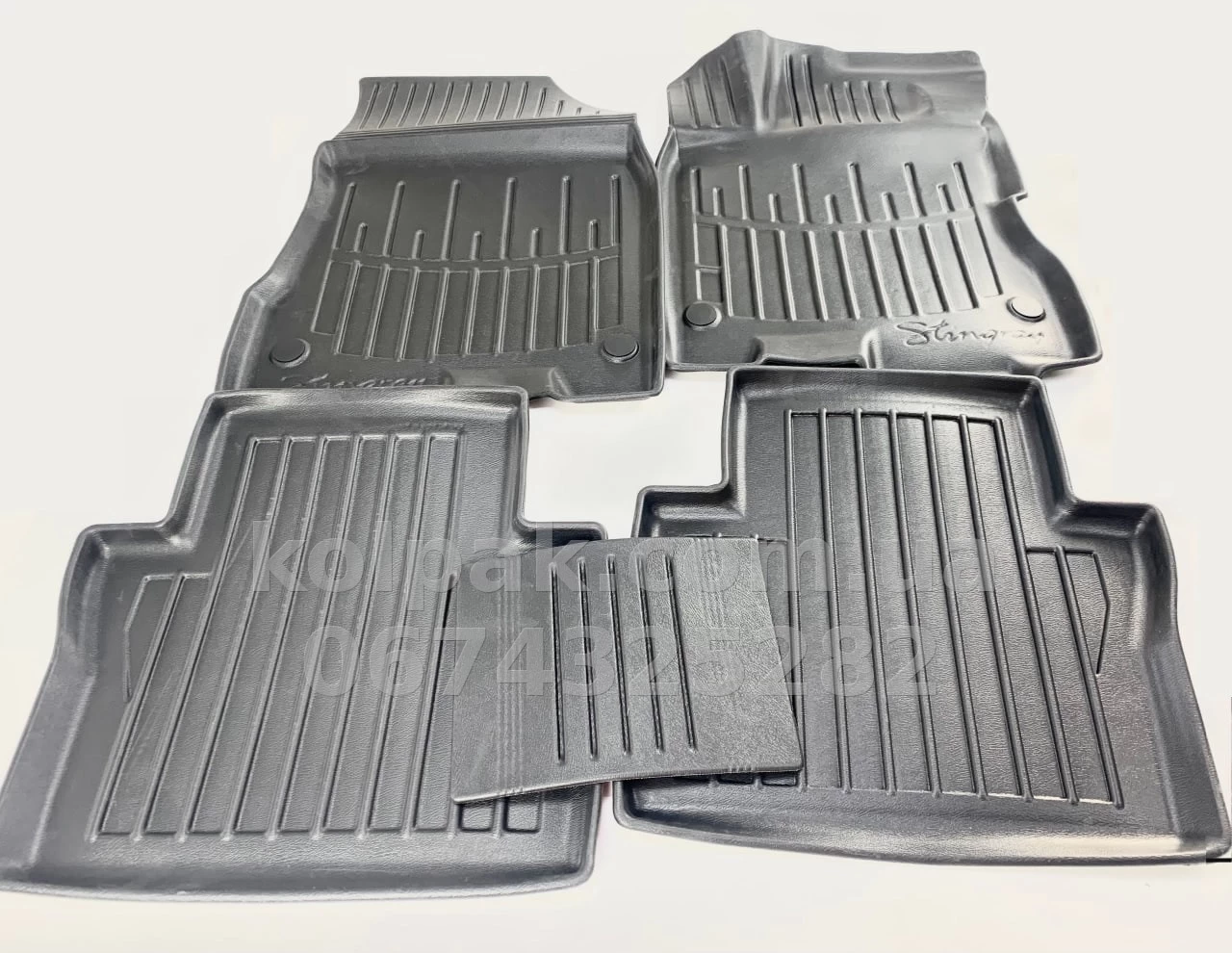 Polyurethane floor mats for Mercedes-Benz E-Class W213 2016-2023, with raised edges, 5 pcs, Stingray, 5012185 Polyurethane floor mats for Mercedes-Benz E-Class W213 2016-2023, with raised edges, 5 pcs, Stingray, 5012185 β photo 1