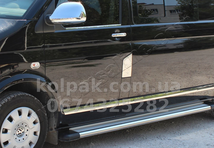 Chrome fuel filler flap cover Volkswagen T5 2003-2015, OmsaLine, 7522071 Chrome fuel filler flap cover Volkswagen T5 2003-2015, OmsaLine, 7522071 β photo 1