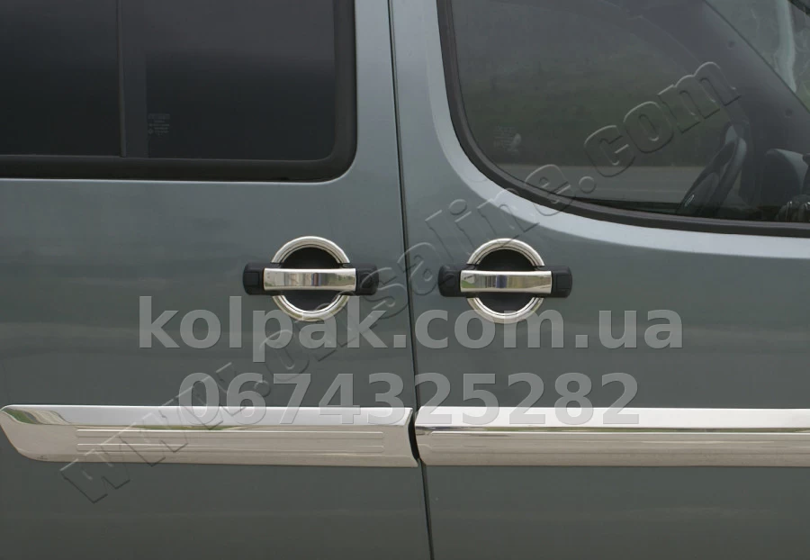 Chrome door handle covers (4 pcs) Fiat Doblo 2000-, OmsaLine, 2520041 Chrome door handle covers (4 pcs) Fiat Doblo 2000-, OmsaLine, 2520041 β photo 1