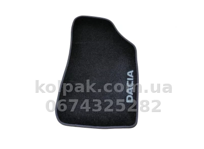 Ворсові килимки в салон Dacia Logan 2004-2012, чорні, 5 шт., AVTM BLCCR1113 — фото 3