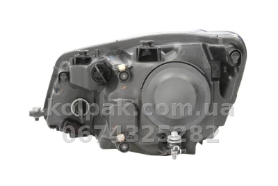 Front right headlight Volkswagen Caddy 2010-/Touran 2010-2015, H4, manual adjustment, with motor, black reflector, Depo, 441-11G3RMLDEM2 — photo 2