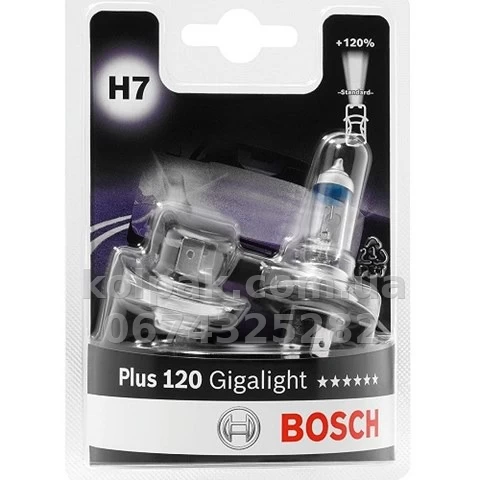 Car bulb H7 Gigalight+120% 12V 55W PX26d (set 2 pcs) Car bulb H7 Gigalight+120% 12V 55W PX26d (set 2 pcs) β photo 1