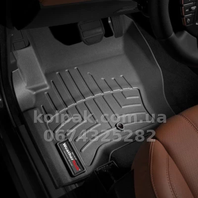 Floor mats for Land Rover Range Rover Sport 2009-2013, with raised edges, front, black, Weathertech 443621 — photo 2