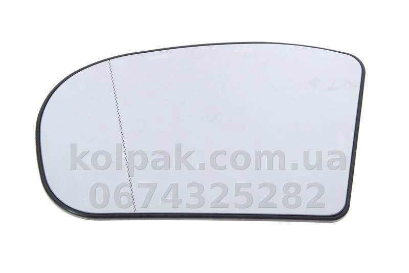 Left mirror glass Mercedes-Benz C-Class W203 2000-2004/E-Class W211 2002-2006, aspherical, heated, AVTM, A2038100121, 186471534 Left mirror glass Mercedes-Benz C-Class W203 2000-2004/E-Class W211 2002-2006, aspherical, heated, AVTM, A2038100121, 186471534 β photo 1