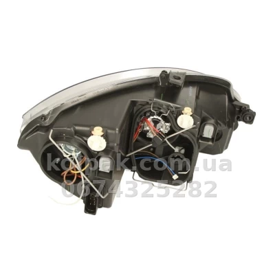 Передня ліва фара Seat Leon 2009-2012, H7/H1, електричне регулювання, чорна рамка, Depo, 445-1125L-LDEM2 — фото 2