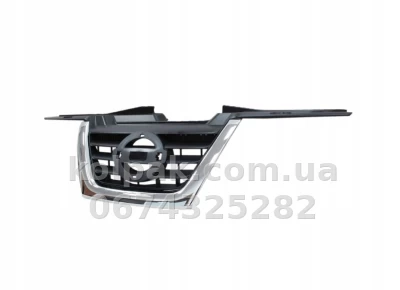 Решітка радіатора Nissan Juke 2010-2015, середня, чорна, із хромованим молдингом, AVTM, 185025990 — фото 2