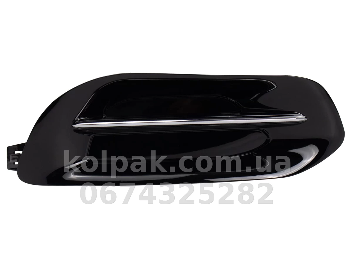 Right bumper grille Dodge Dart 2012-2016, without opening. for fog light, black gloss, AVTM, 68163980AA, 182406916 Right bumper grille Dodge Dart 2012-2016, without opening. for fog light, black gloss, AVTM, 68163980AA, 182406916 β photo 1