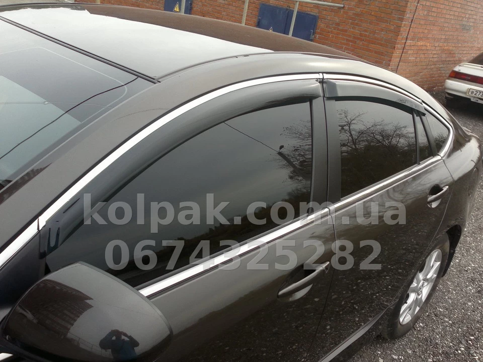 Window wind deflectors for (with chrome moulding) Mazda 6 HB 2007-2012 Ma19-M HIC Window wind deflectors for (with chrome moulding) Mazda 6 HB 2007-2012 Ma19-M HIC β photo 1