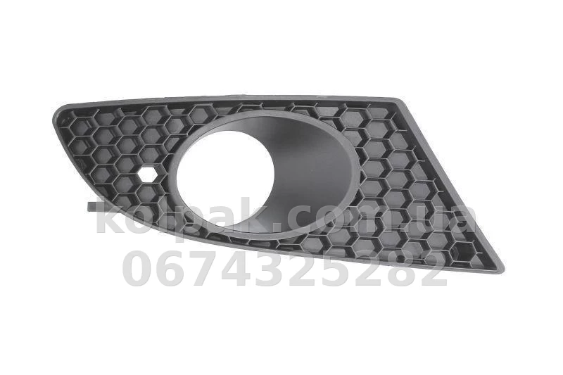 Right bumper grille Seat Leon 2005-2009, with fog light opening, AVTM, 1P0853666A9B9, 6203 992 Right bumper grille Seat Leon 2005-2009, with fog light opening, AVTM, 1P0853666A9B9, 6203 992 β photo 1