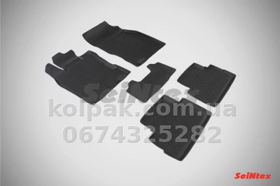 Floor mats for Nissan Qashqai 2 2014-, Rubber, 5 pcs, Seintex, 85655 — photo 10