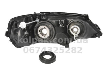 Front right headlight Opel Astra G 1998-2012, H7/HB3, electric adjustment, black frame, Depo, 442-1116R-LDEM2 — photo 2