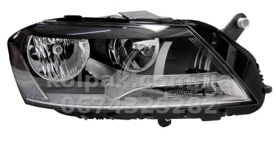 Передня права фара Volkswagen Passat B7 2010-2014, H7/H7, із коректором, чорна рамка, Depo, 441-11G5RMLDEM2 Передня права фара Volkswagen Passat B7 2010-2014, H7/H7, із коректором, чорна рамка, Depo, 441-11G5RMLDEM2