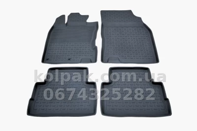 Floor mats for Nissan Qashqai 2 2014-, Rubber, 5 pcs, Seintex, 85655 — photo 2