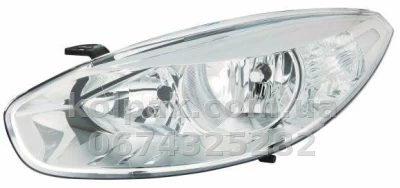 Передня права фара Renault Fluence 2010-2013, електричне регулювання, із коректором, без ламп (H7/H7/PY21W/W5W) Depo 551-1184RMLD-EM Передня права фара Renault Fluence 2010-2013, електричне регулювання, із коректором, без ламп (H7/H7/PY21W/W5W) Depo 551-1184RMLD-EM