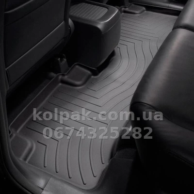 Floor mats for Honda CR-V 2007-, with raised edges, black, rear, Weathertech 440982 — photo 2