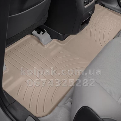 Килимки в салон Lexus RX 2016-, з бортиком, задні, бежеві, Weathertech 458862 — фото 2