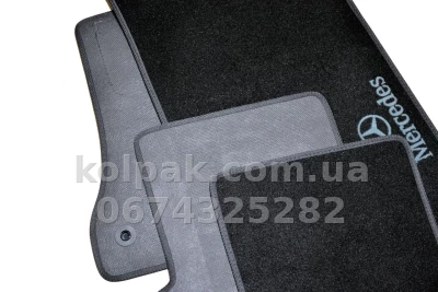 Ворсові килимки в салон Mercedes-Benz C-Class W202 1993-2000, чорні, 5 шт., AVTM BLCCR1334 — фото 9