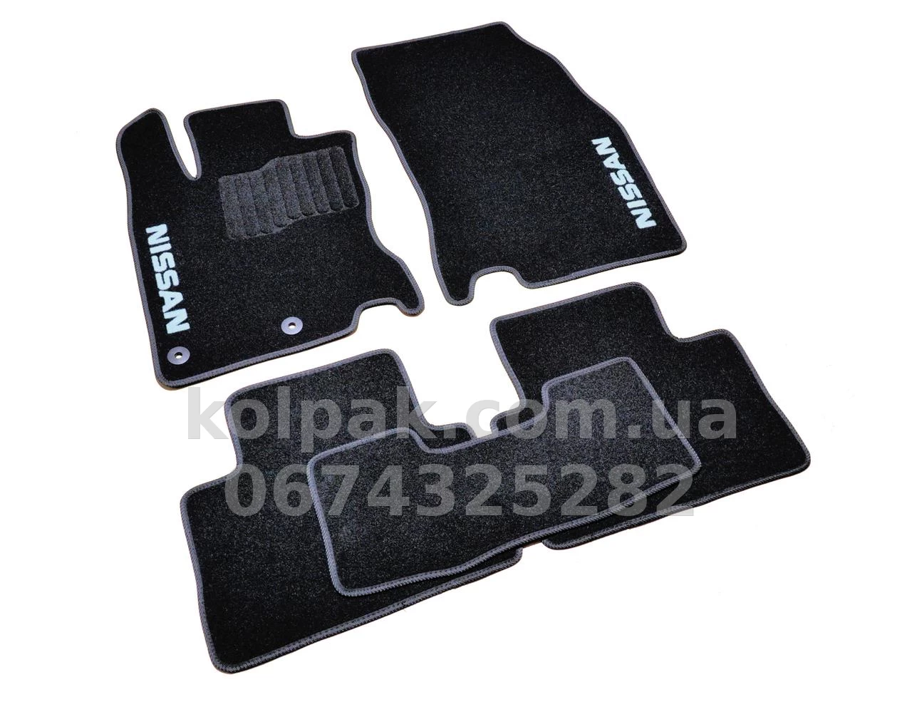 Carpet floor mats for Nissan Qashqai 2014-, black, 5 pcs, AVTM BLCCR1425 Carpet floor mats for Nissan Qashqai 2014-, black, 5 pcs, AVTM BLCCR1425 β photo 1