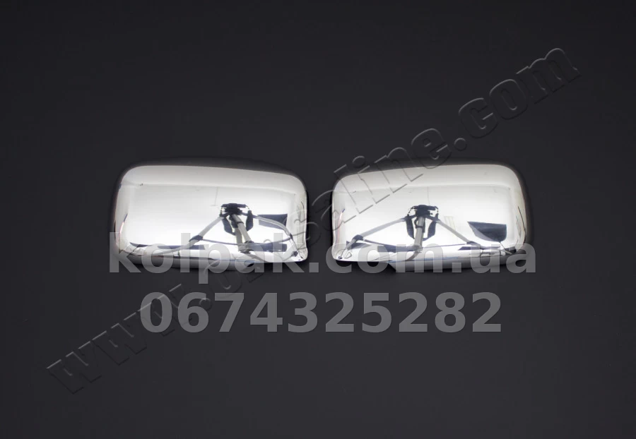 Chrome mirror covers (2 pcs) Mitsubishi Lancer 2003-2008, OmsaLine, 4902111 Chrome mirror covers (2 pcs) Mitsubishi Lancer 2003-2008, OmsaLine, 4902111 β photo 1
