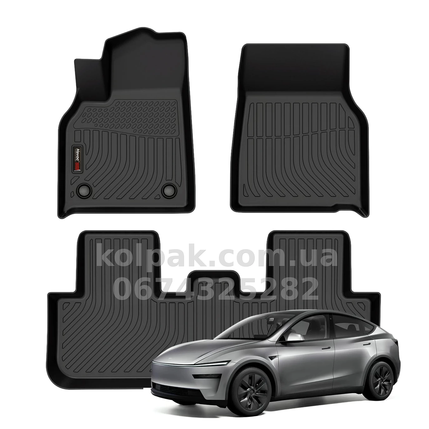 All-weather floor mats for Tesla Model Y Juniper 2026-> HAVOC™ Maximum Coverage All-weather floor mats for Tesla Model Y Juniper 2026-> HAVOC™ Maximum Coverage — photo 1