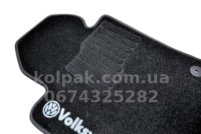 Carpet floor mats for Volkswagen Passat B6/B7 2005-2014, black, 5 pcs, AVTM BLCCR1671 — photo 4