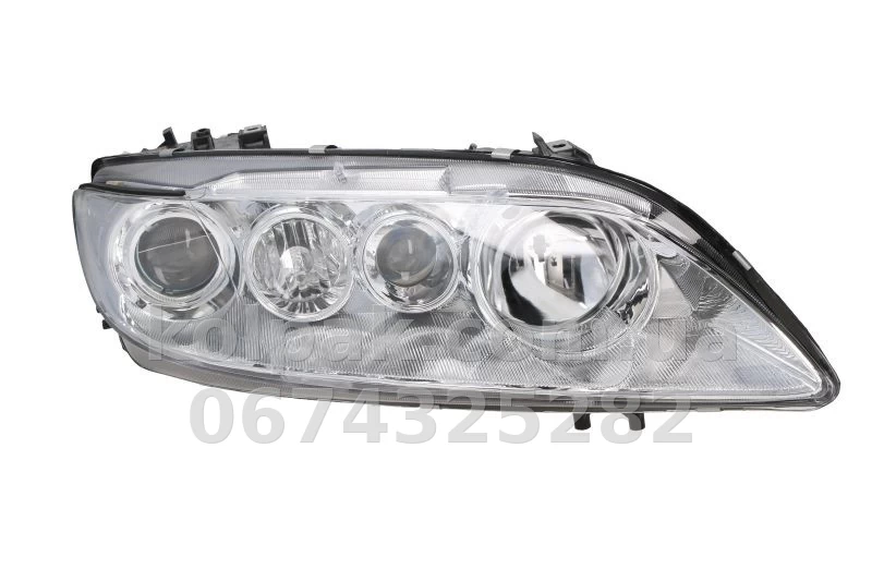 Front right headlight Mazda 6 (GG) 2002-2005, H1/H1/H3, electric adjustment + fog light, Depo, 216-1147R-LDEMF Front right headlight Mazda 6 (GG) 2002-2005, H1/H1/H3, electric adjustment + fog light, Depo, 216-1147R-LDEMF β photo 1