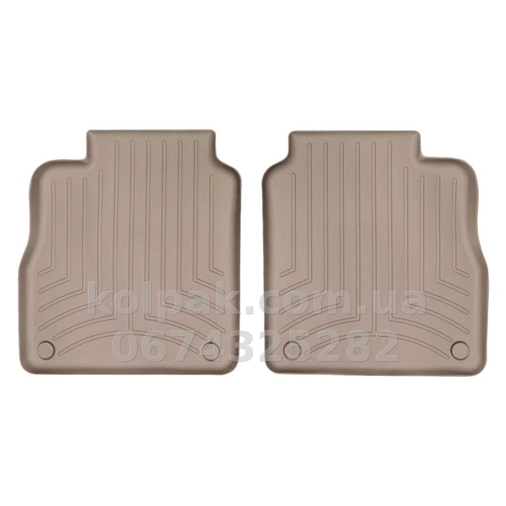 Floor mats for Porsche Panamera 2010-2015, with raised edges, rear, beige Executive, Weathertech 452573 Floor mats for Porsche Panamera 2010-2015, with raised edges, rear, beige Executive, Weathertech 452573 β photo 1