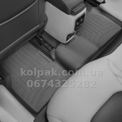 Floor mats for Jeep Compass 2017-, with raised edges, rear, black, Weathertech 4412052 — photo 2