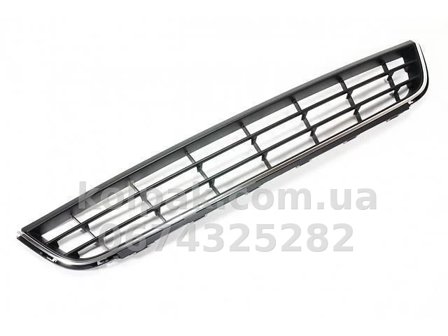Решітка бампера Volkswagen Jetta 6 2011-2014, середня, хром молдинг, AVTM, 5C6853671RYP, 7430 916 Решітка бампера Volkswagen Jetta 6 2011-2014, середня, хром молдинг, AVTM, 5C6853671RYP, 7430 916 — фото 1