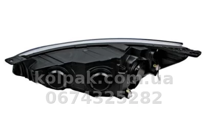 Front right headlight Ford Focus 2019-, electric adjustment, with levelling motor, without bulbs (LED/H7/H1/PY21W), chrome, Depo, 43111AJRMLDEM1 — photo 2