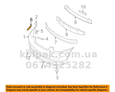 Ліве кріплення переднього бампера Hyundai Accent 2006-2010, AVTM, 865911, 183214931 Ліве кріплення переднього бампера Hyundai Accent 2006-2010, AVTM, 865911, 183214931 — фото 3