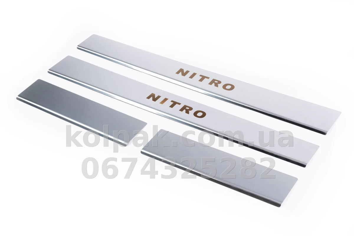 Chrome door sill trims (4 pcs, for lower section) Dodge Nitro 2006-2011, Carmos, 6450021 Chrome door sill trims (4 pcs, for lower section) Dodge Nitro 2006-2011, Carmos, 6450021 β photo 1