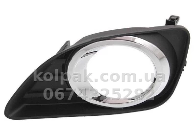 Ліва решітка бампера Toyota Camry V40 2010-2011, з отвором для протитуманної фари, із хромованим молдингом, AVTM, 5204006050, 8164 985