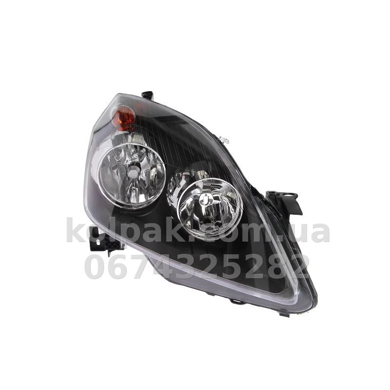 Front right headlight Opel Zafira B 2005-2006, H7/H1 black, electric adjustment, Depo, 442-1149R-LDEM2 Front right headlight Opel Zafira B 2005-2006, H7/H1 black, electric adjustment, Depo, 442-1149R-LDEM2 β photo 1
