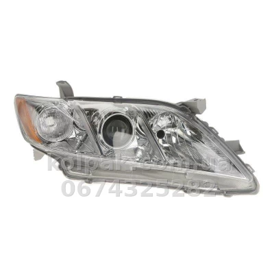 Передня права фара Toyota Camry 2006-2009, H11/HB3, з жовтим покажчиком повороту, електричне регулювання, Depo, 212-11Q6R-LD-EM