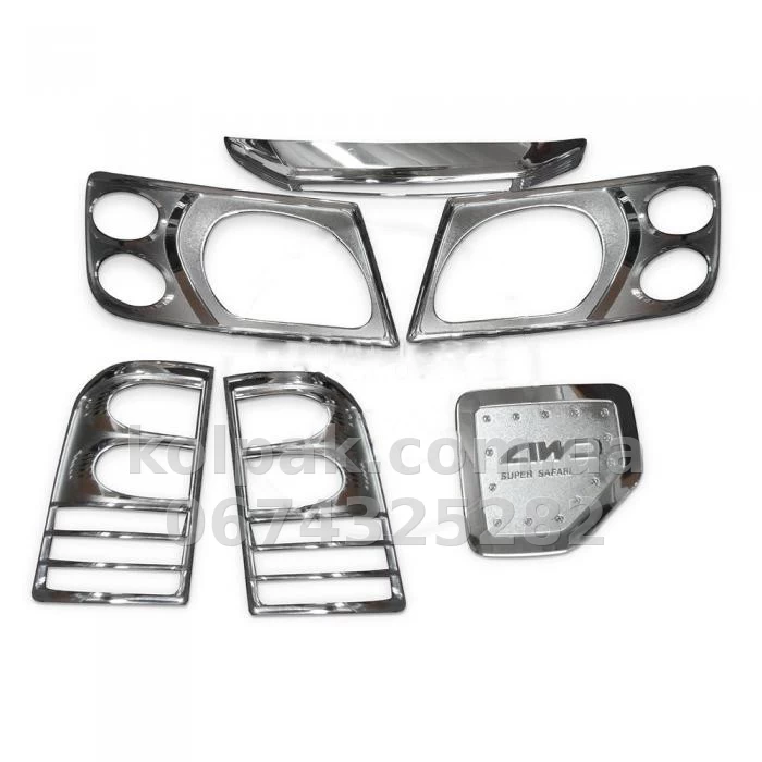 Chrome rear light trims (2 pcs, plastic) Nissan Patrol 2001-2006, Carmos, 6455125 Chrome rear light trims (2 pcs, plastic) Nissan Patrol 2001-2006, Carmos, 6455125 β photo 1