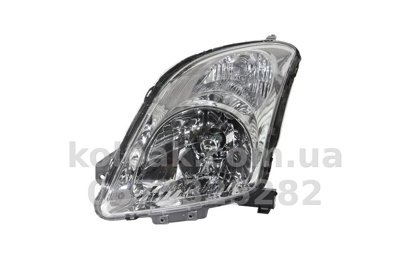 Передня ліва фара Suzuki Swift 3 2005-2009, H4, електричне регулювання, сіра рамка, Depo, 218-1134L-LDEM1 Передня ліва фара Suzuki Swift 3 2005-2009, H4, електричне регулювання, сіра рамка, Depo, 218-1134L-LDEM1 — фото 1