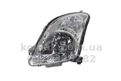 Передня ліва фара Suzuki Swift 3 2005-2009, H4, електричне регулювання, сіра рамка, Depo, 218-1134L-LDEM1 Передня ліва фара Suzuki Swift 3 2005-2009, H4, електричне регулювання, сіра рамка, Depo, 218-1134L-LDEM1