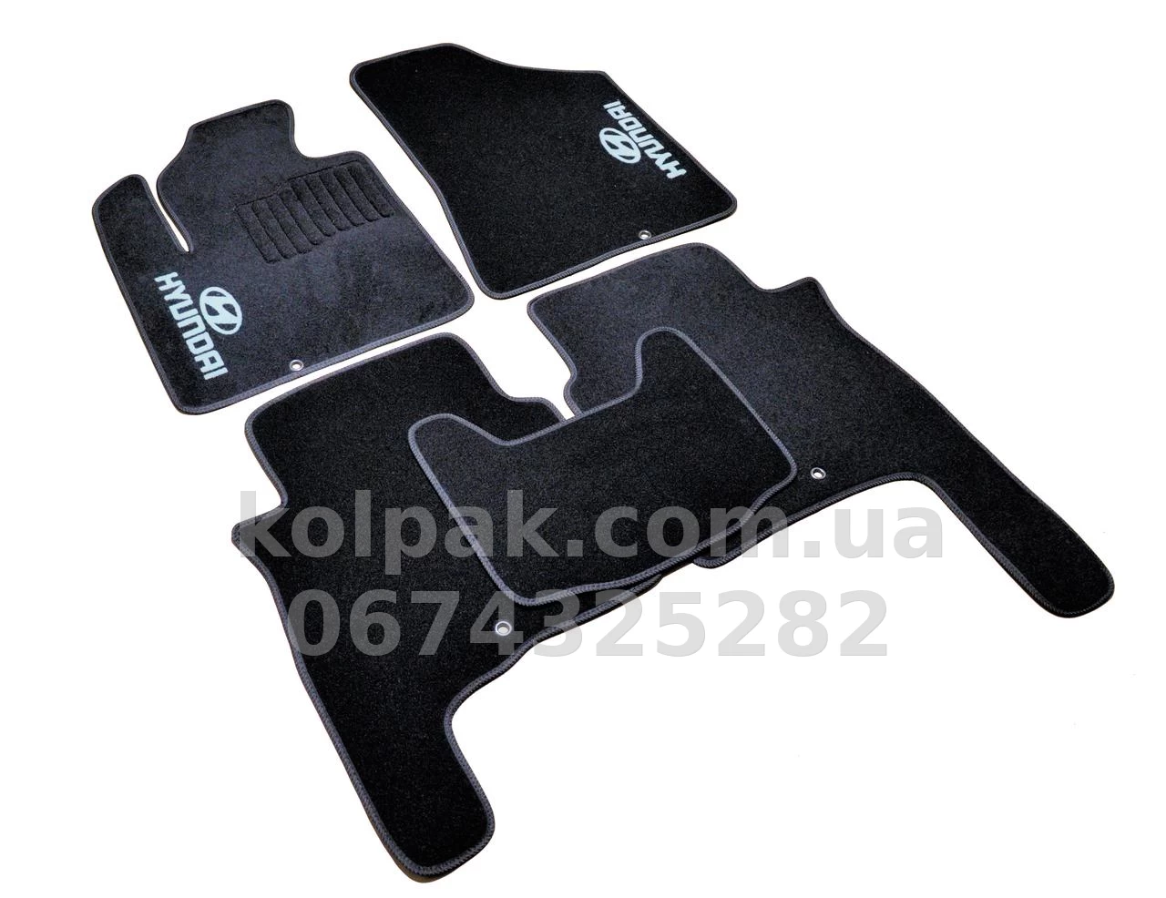 Carpet floor mats for Hyundai Santa Fe 2006-2010, black, 5 pcs, AVTM BLCCR1235 Carpet floor mats for Hyundai Santa Fe 2006-2010, black, 5 pcs, AVTM BLCCR1235 β photo 1