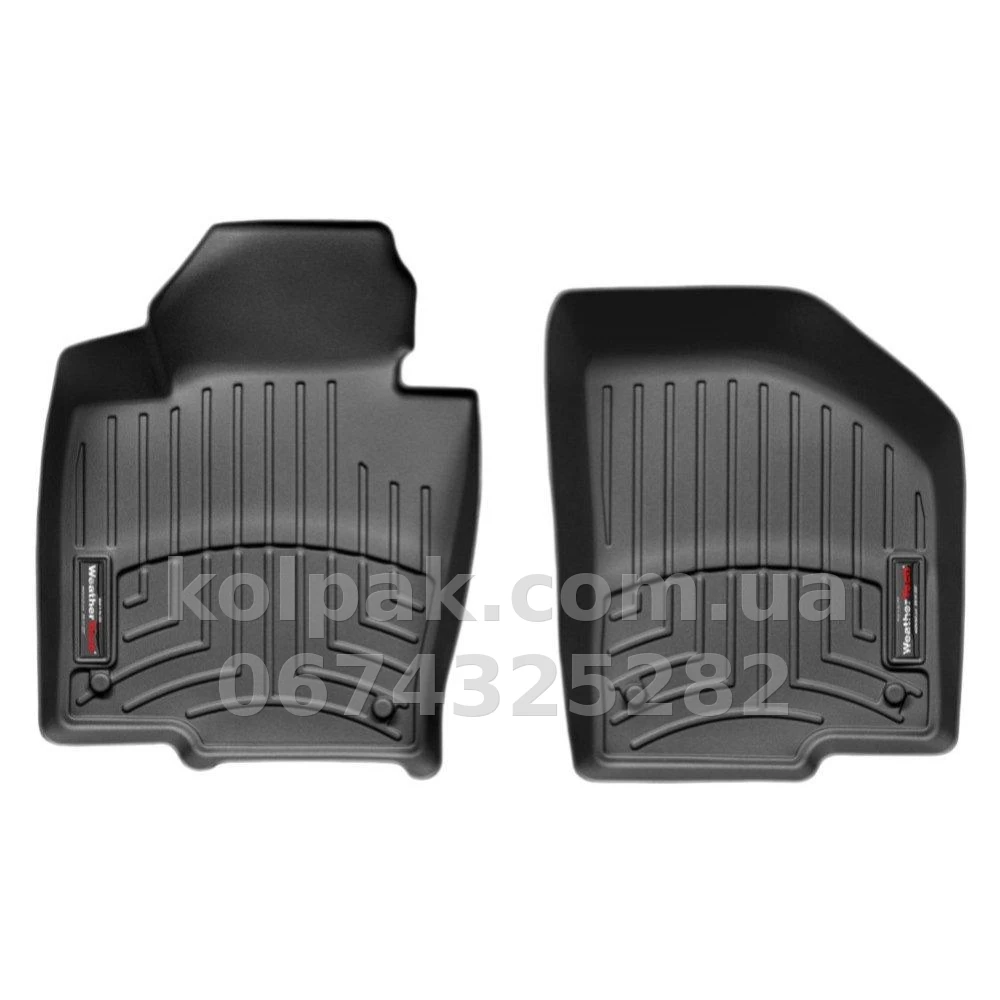 Floor mats for Volkswagen Passat B6/B7 2008-2014, with raised edges, front, black, Weathertech 441671 Floor mats for Volkswagen Passat B6/B7 2008-2014, with raised edges, front, black, Weathertech 441671 β photo 1