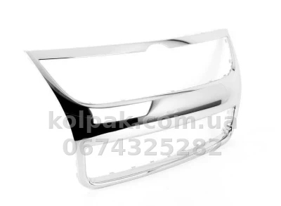 Рамка решітки радіатора Volkswagen Touareg 2007-2009, верхня/, нижня, хромована, AVTM, 187410990 Рамка решітки радіатора Volkswagen Touareg 2007-2009, верхня/, нижня, хромована, AVTM, 187410990