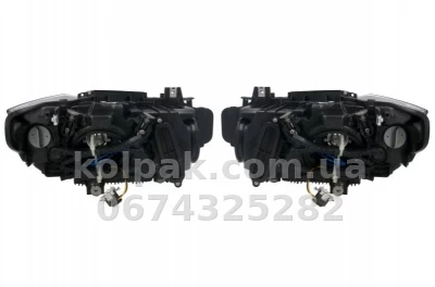 Передні фари BMW 3-Series F30/31 2012-2015, передні, ліва+права, електричне регулювання, із коректором, без ламп (H7/H7/PY21W/LED), комплект 2 шт., Depo, 4441183PMLDEM2 — фото 2