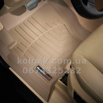 Floor mats for Land Rover Range Rover Sport 2005-2008, with raised edges, front, beige, Weathertech 450461 — photo 2